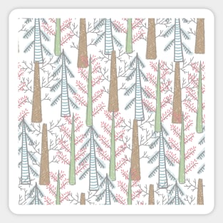 Forest trees pattern Sticker